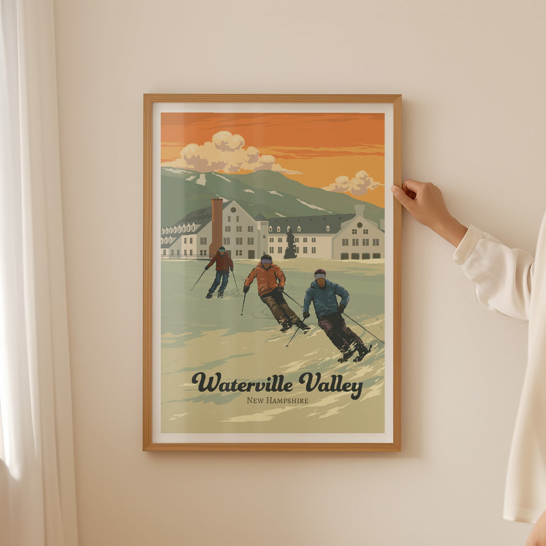 Waterville Valley New Hampshire Ski Resort Travel Poster