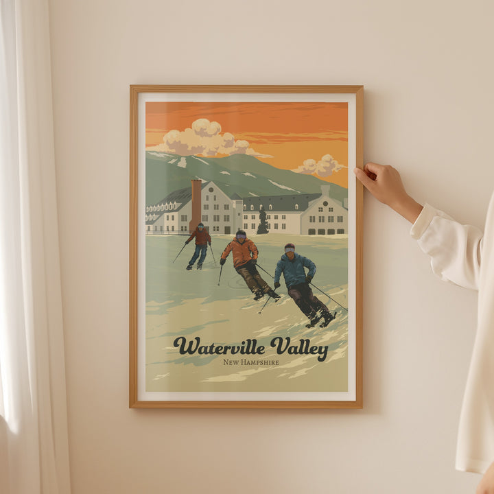 Waterville Valley New Hampshire Ski Resort Travel Poster