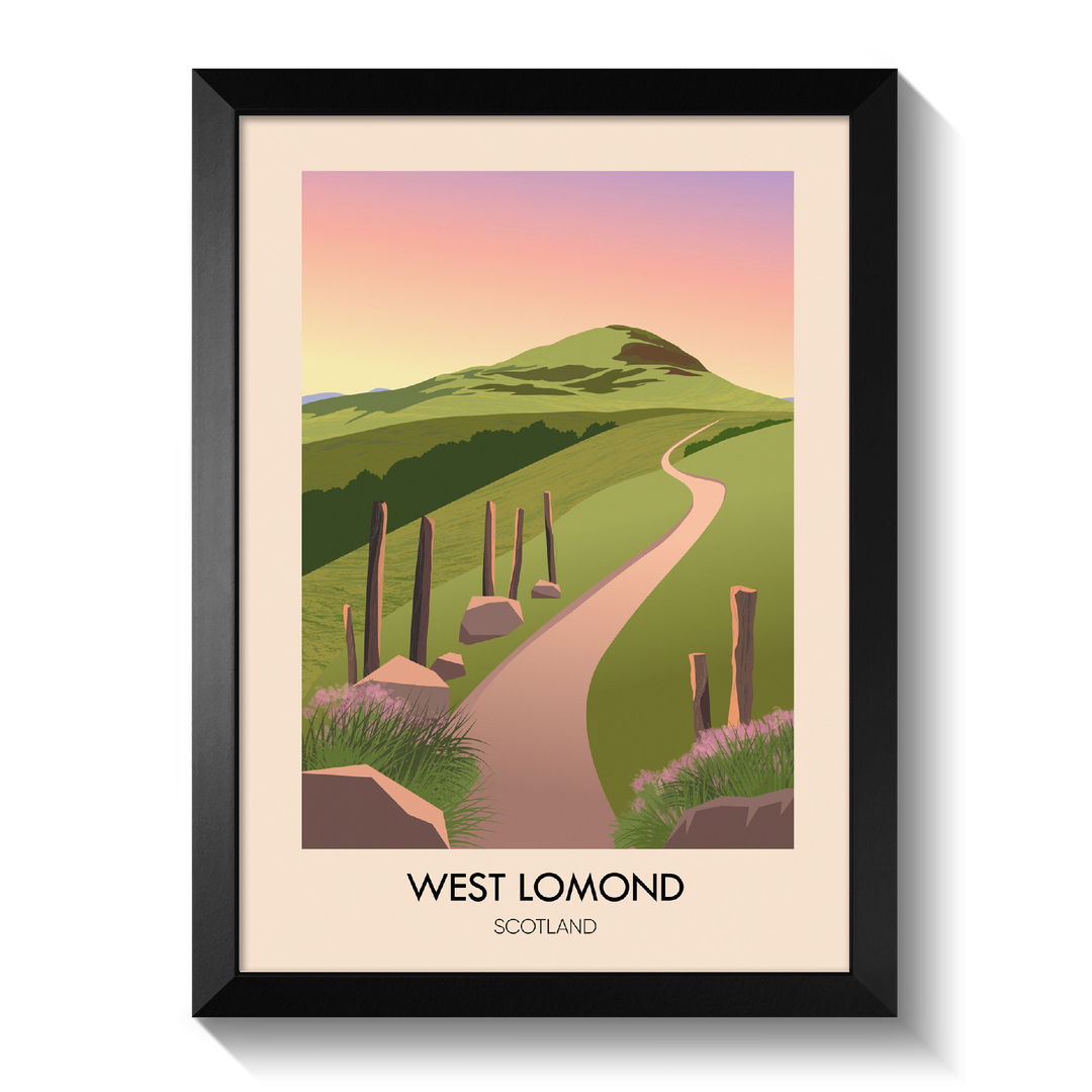 West Lomond Scotland Travel Poster