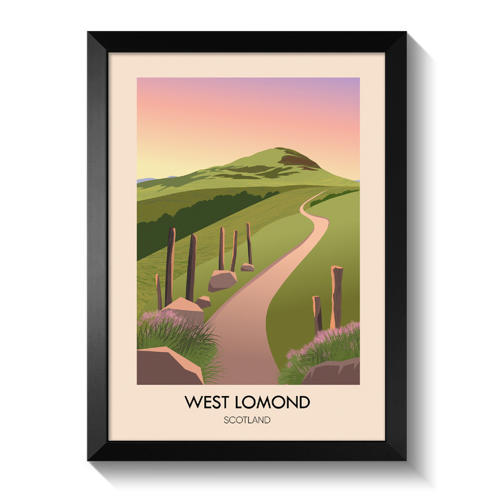 West Lomond Scotland Travel Poster