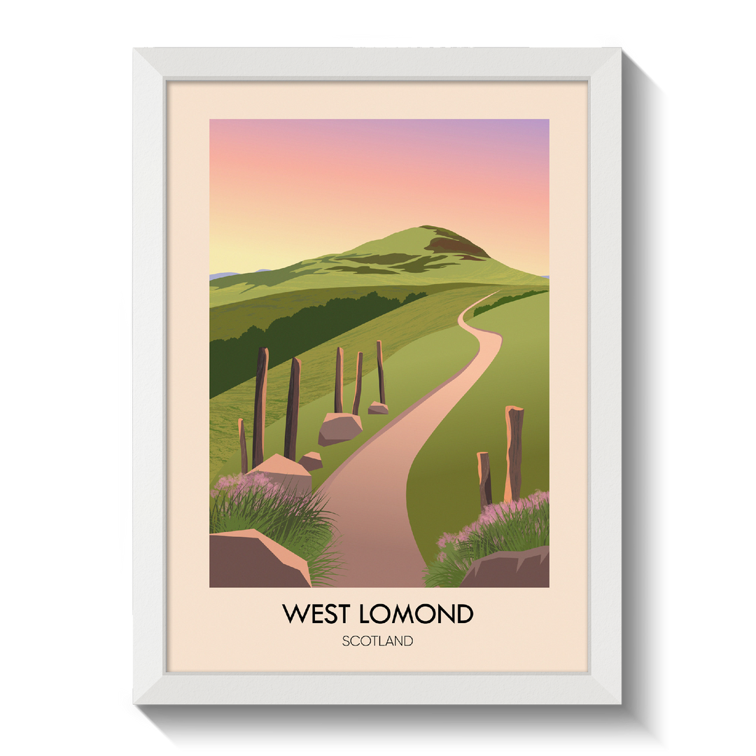 West Lomond Scotland Travel Poster
