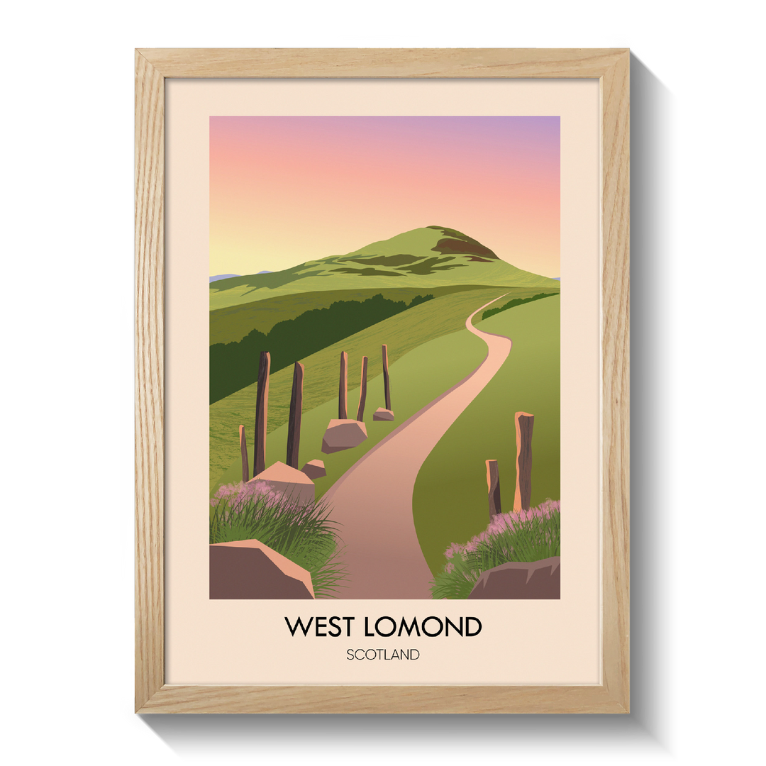 West Lomond Scotland Travel Poster