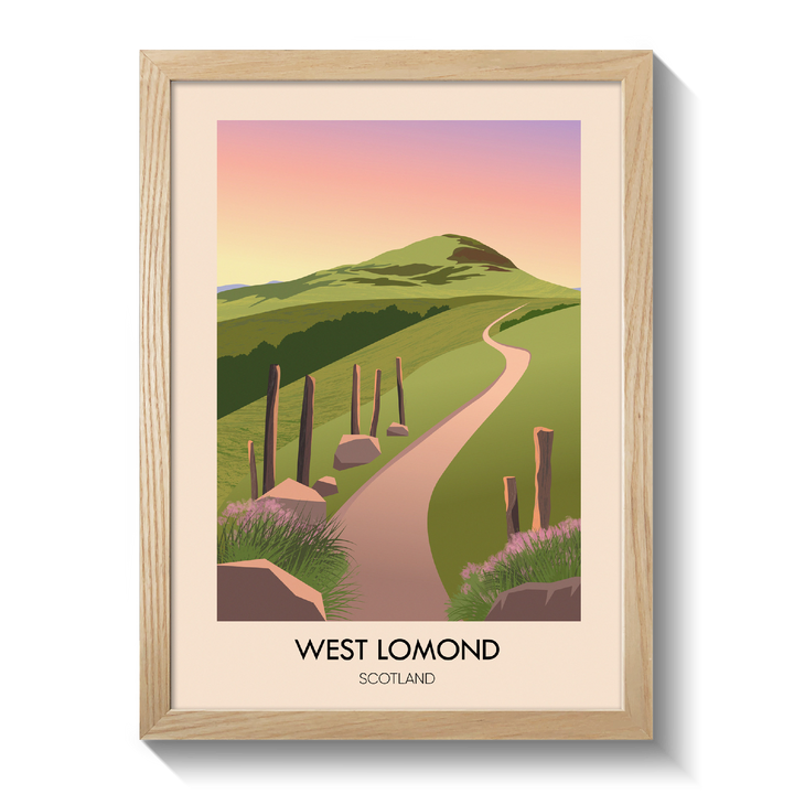 West Lomond Scotland Travel Poster