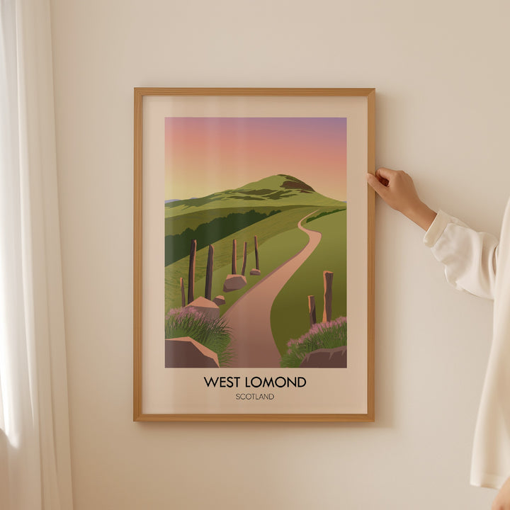 West Lomond Scotland Travel Poster