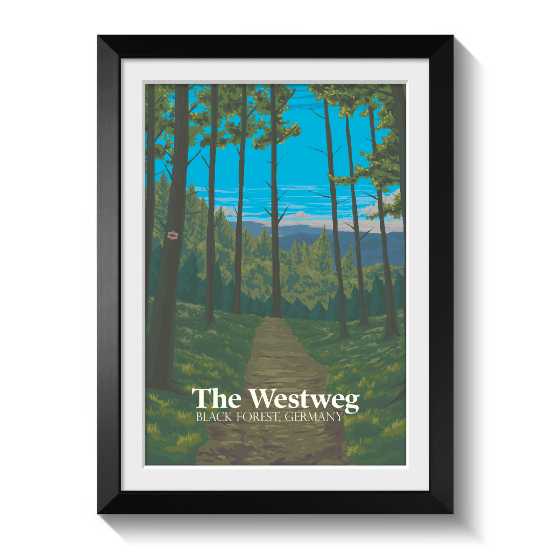 Westweg Hiking Trail Germany Travel Poster