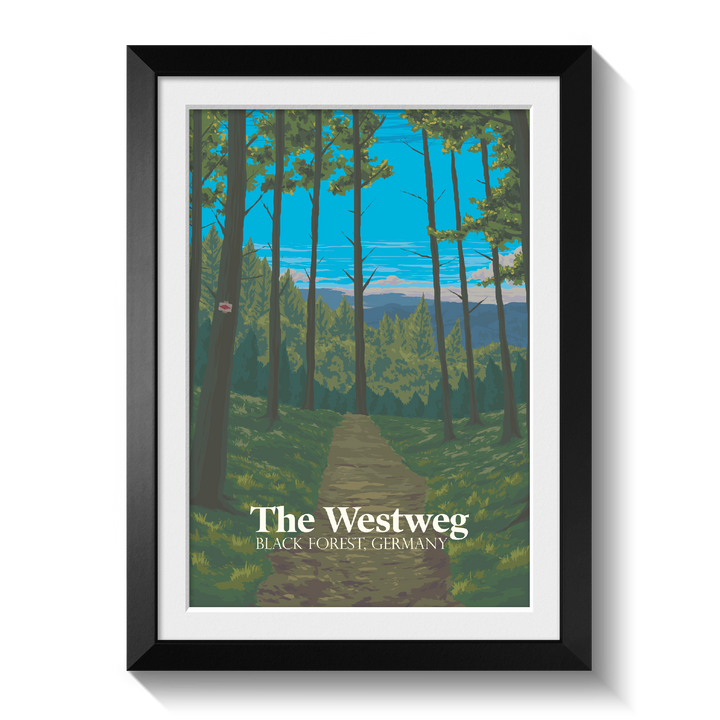 Westweg Hiking Trail Germany Travel Poster