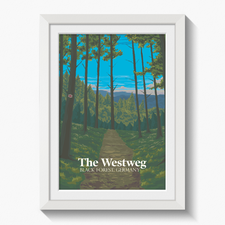 Westweg Hiking Trail Germany Travel Poster