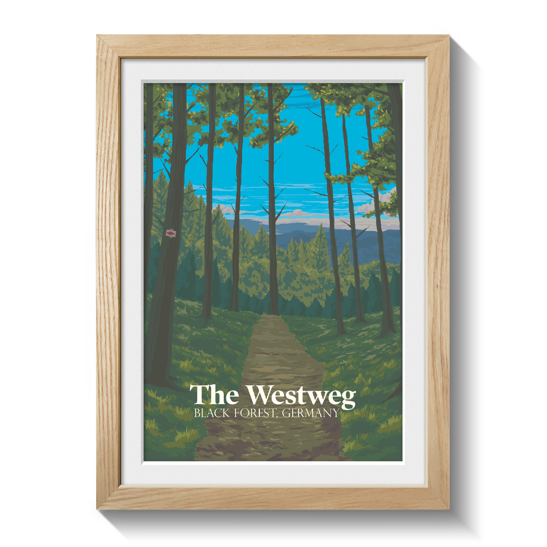 Westweg Hiking Trail Germany Travel Poster
