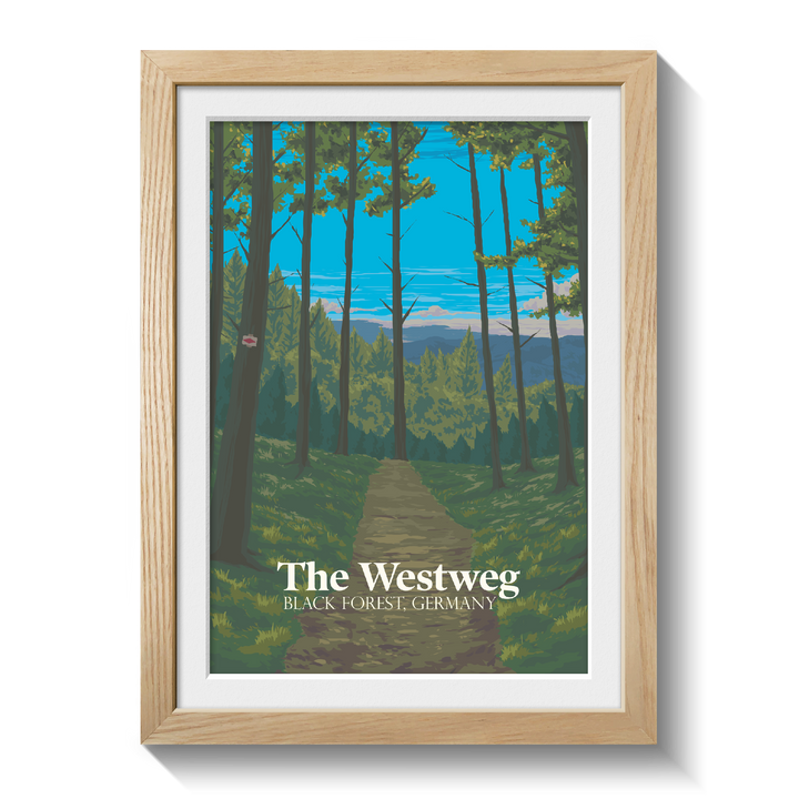 Westweg Hiking Trail Germany Travel Poster