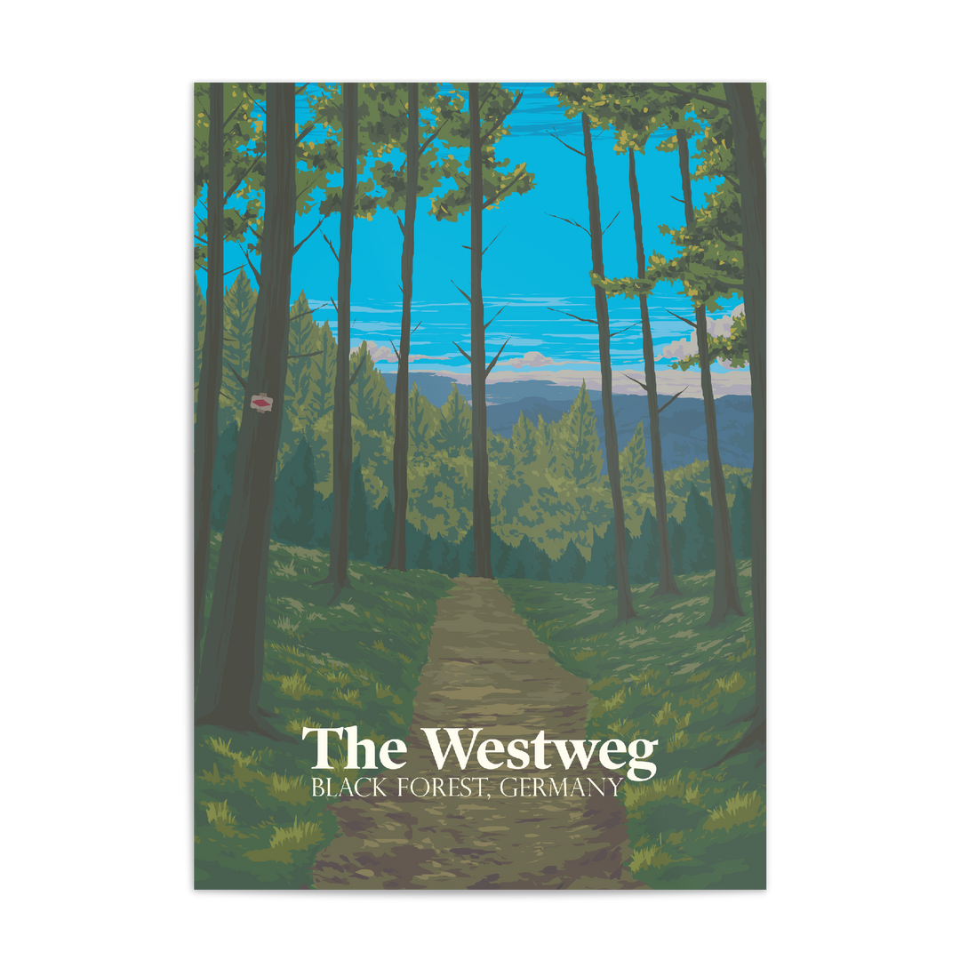 Westweg Hiking Trail Germany Travel Poster