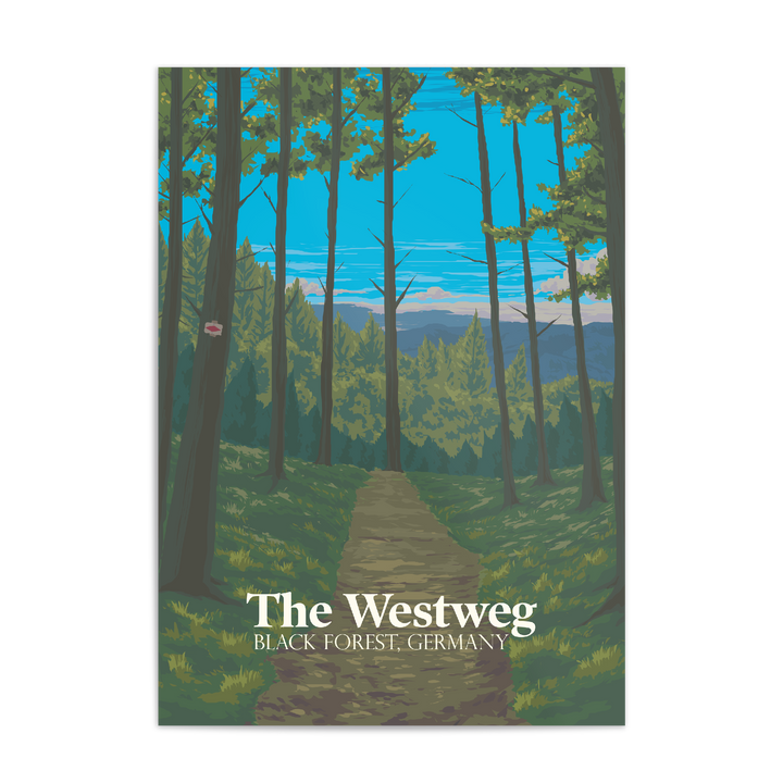 Westweg Hiking Trail Germany Travel Poster
