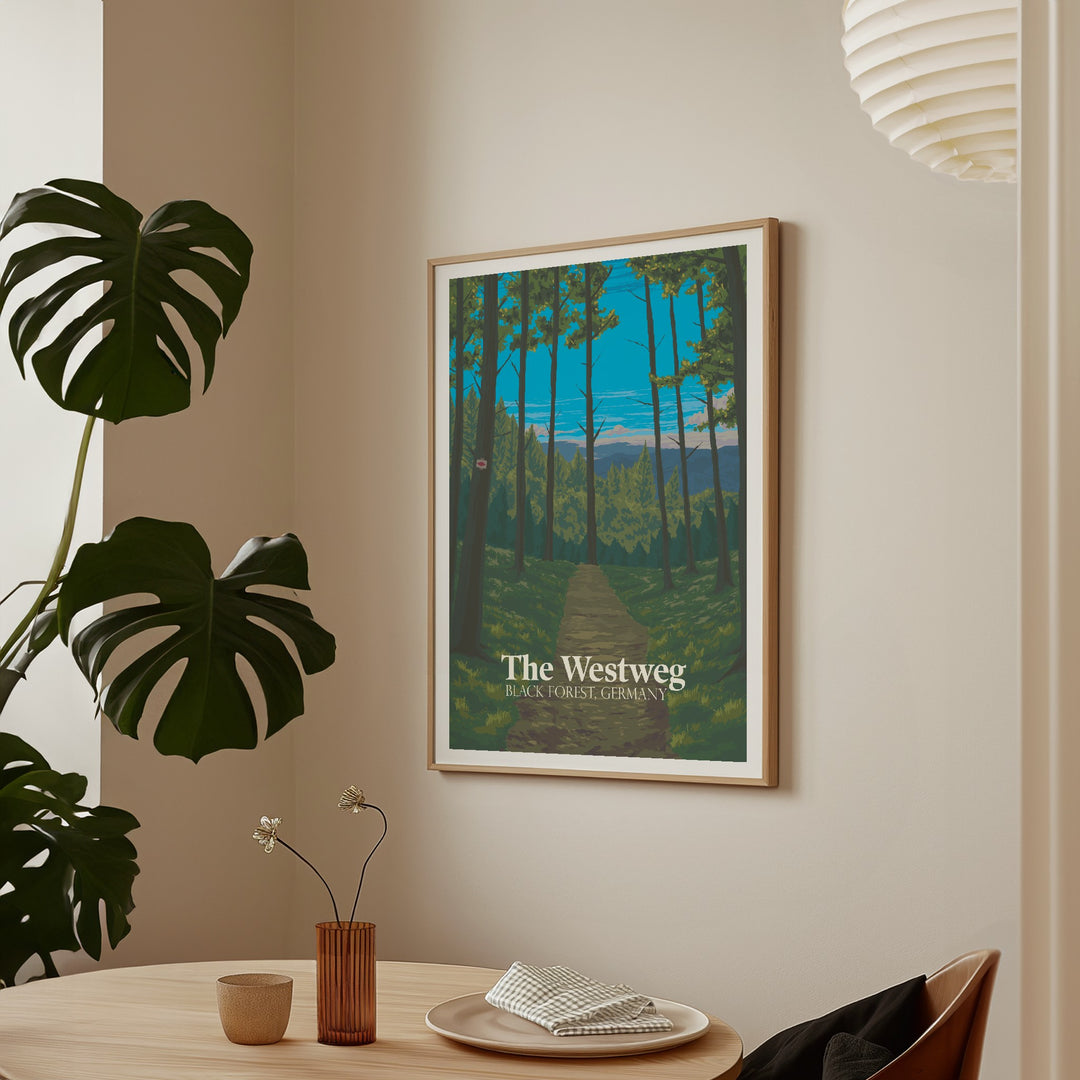 Westweg Hiking Trail Germany Travel Poster