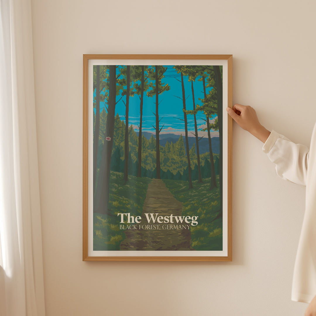 Westweg Hiking Trail Germany Travel Poster