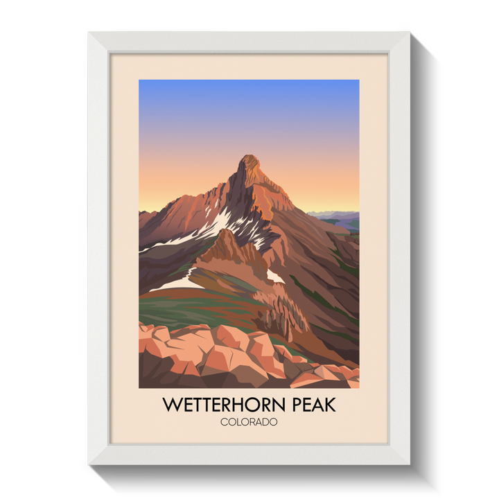 Wetterhorn Peak Colorado USA Travel Poster