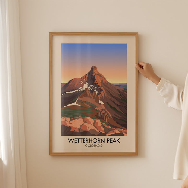 Wetterhorn Peak Colorado USA Travel Poster