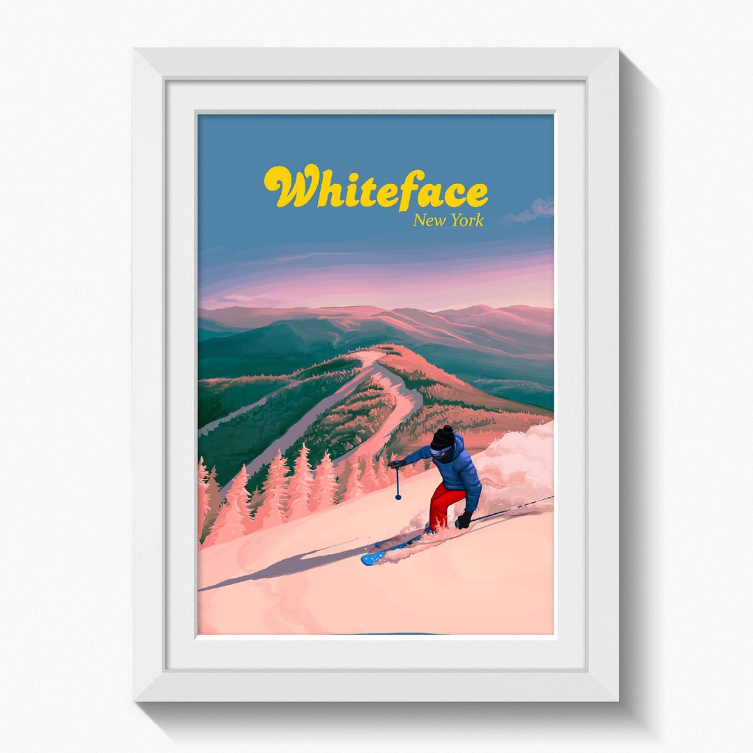 Whiteface Ski Resort Travel Poster