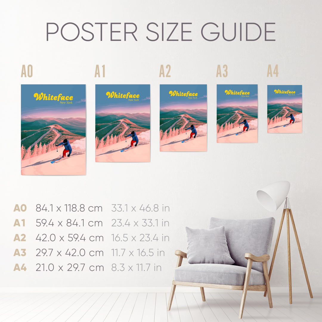 Whiteface Ski Resort Travel Poster