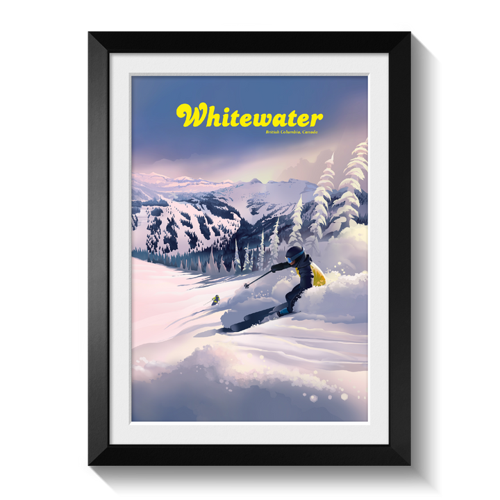 Whitewater Ski Resort Travel Poster