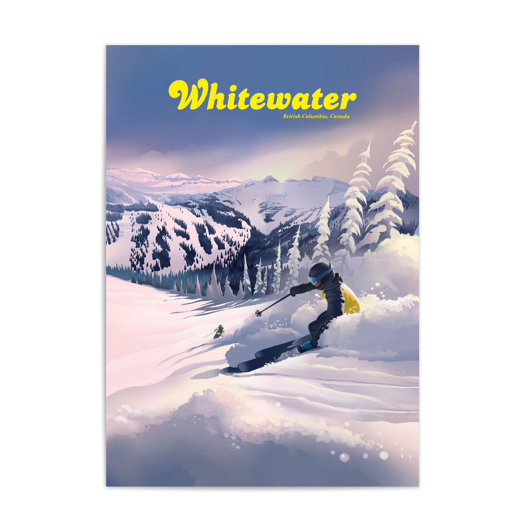 Whitewater Ski Resort Travel Poster