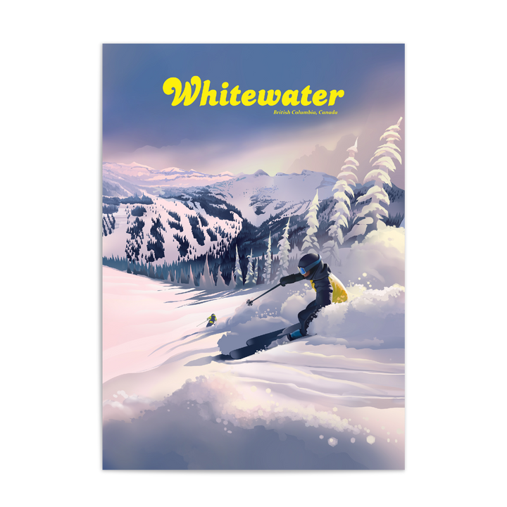 Whitewater Ski Resort Travel Poster