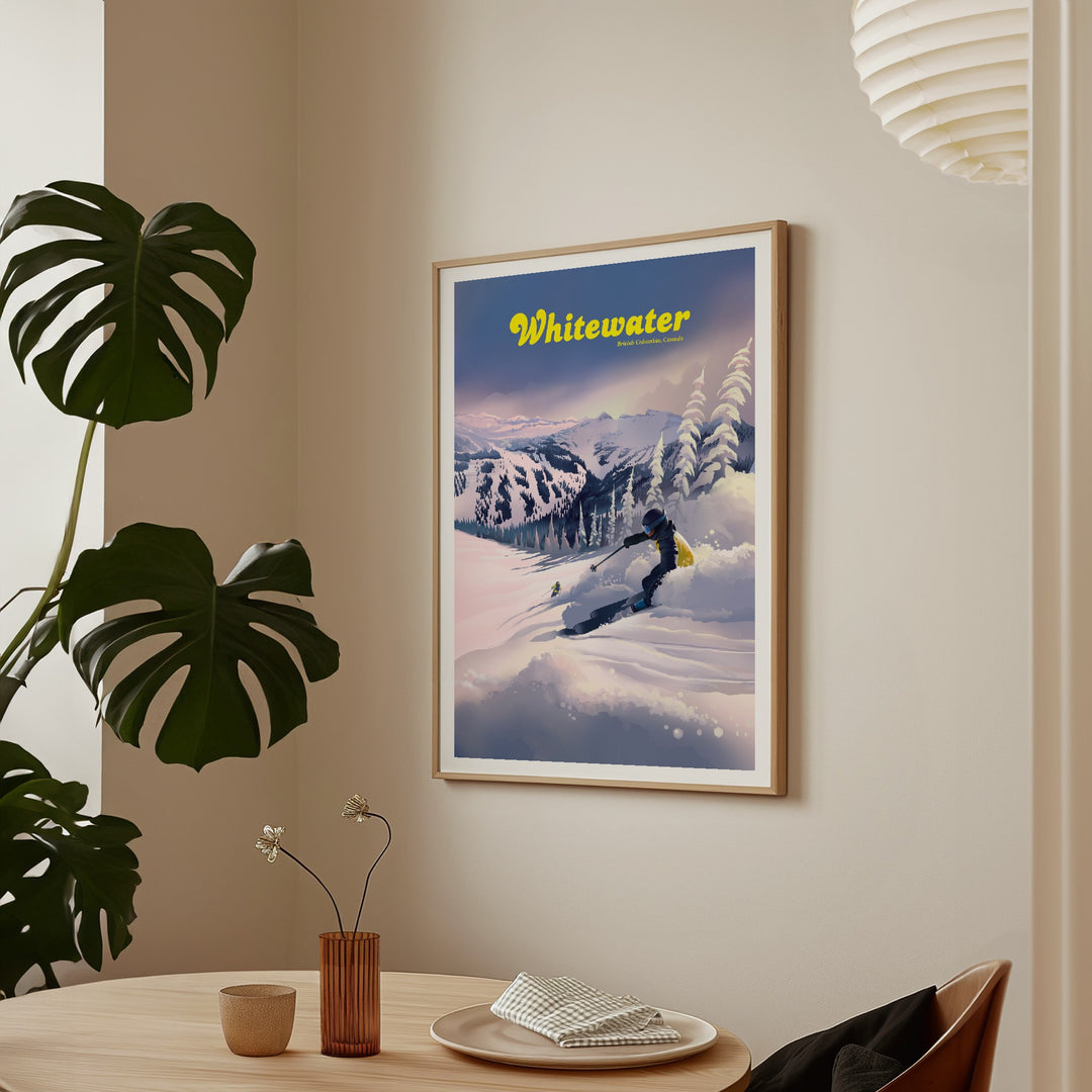 Whitewater Ski Resort Travel Poster