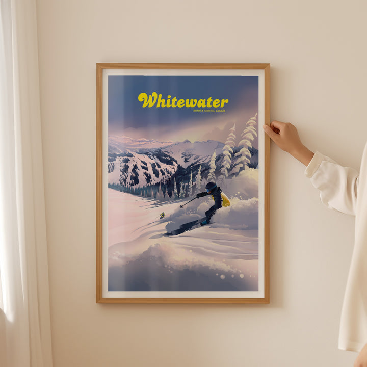 Whitewater Ski Resort Travel Poster