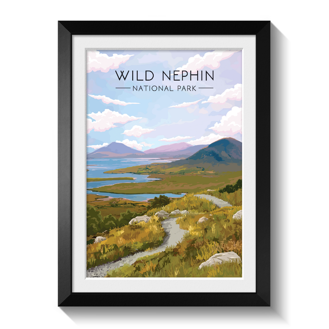 Wild Nephin National Park Ireland Travel Poster