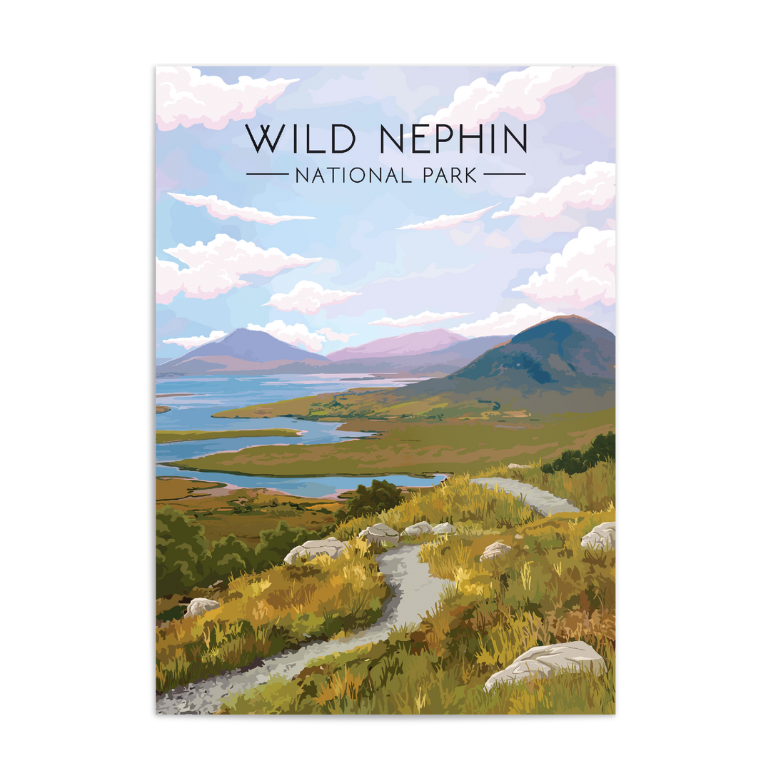 Wild Nephin National Park Ireland Travel Poster