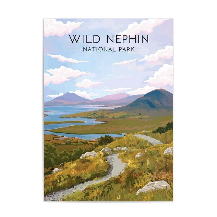 Wild Nephin National Park Ireland Travel Poster