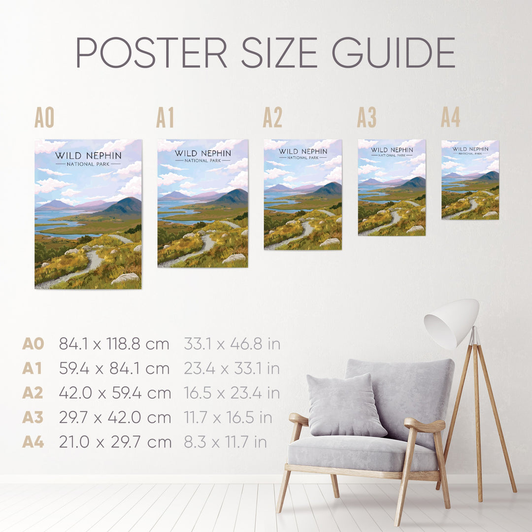 Wild Nephin National Park Ireland Travel Poster