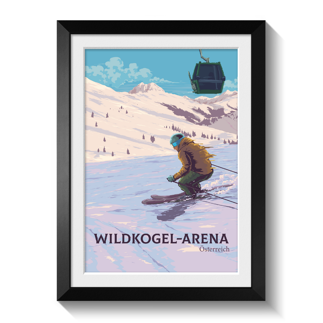 Wildkogel Ski Resort Travel Poster