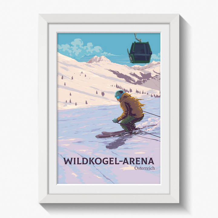 Wildkogel Ski Resort Travel Poster