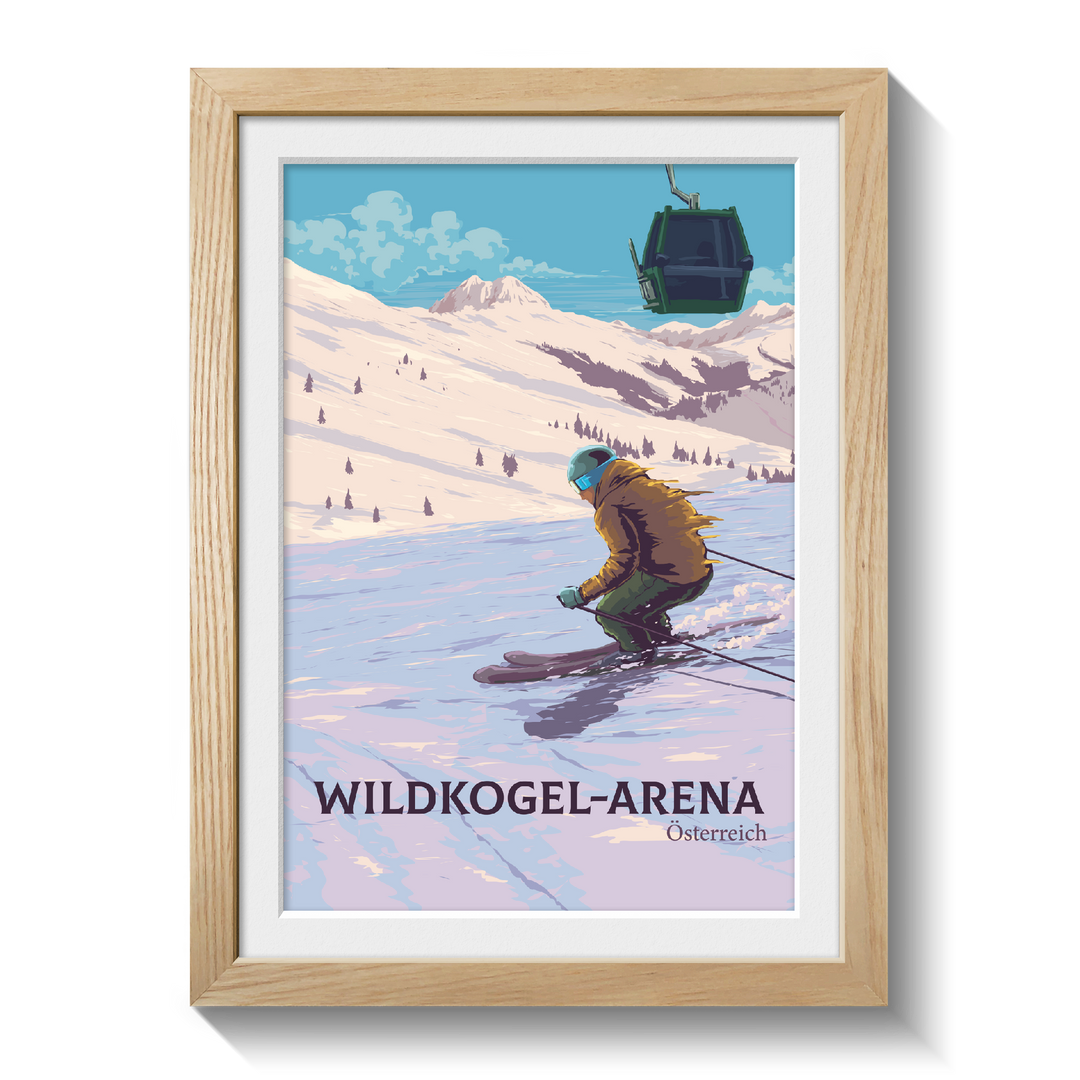 Wildkogel Ski Resort Travel Poster