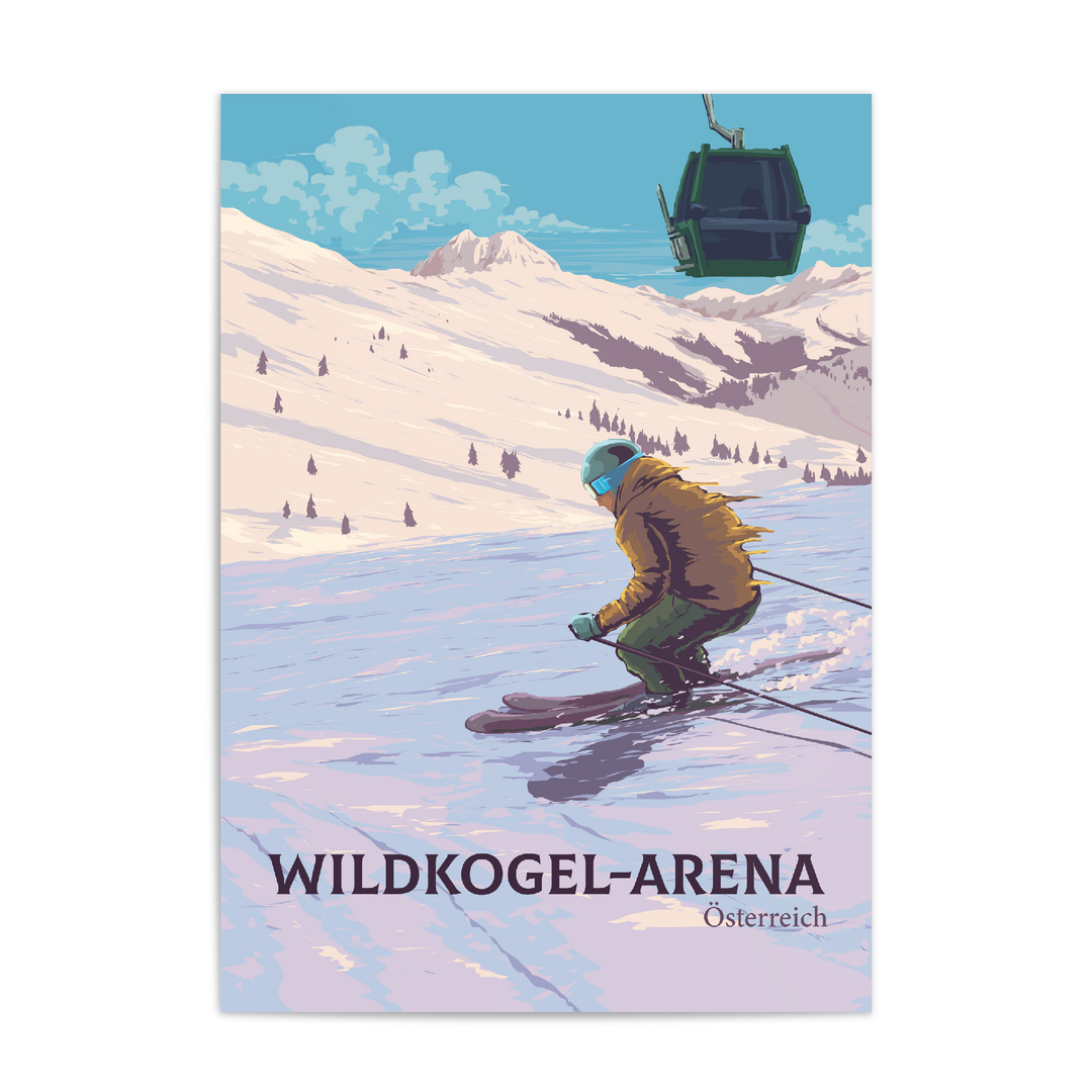 Wildkogel Ski Resort Travel Poster