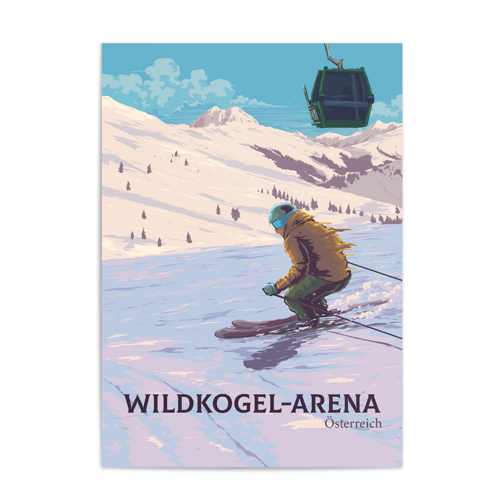 Wildkogel Ski Resort Travel Poster