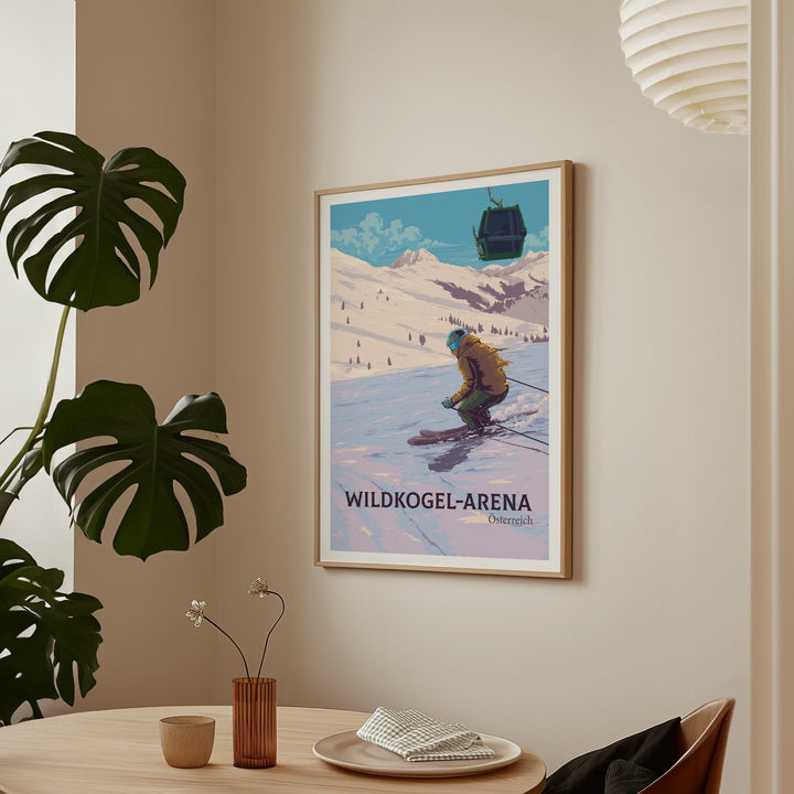 Wildkogel Ski Resort Travel Poster