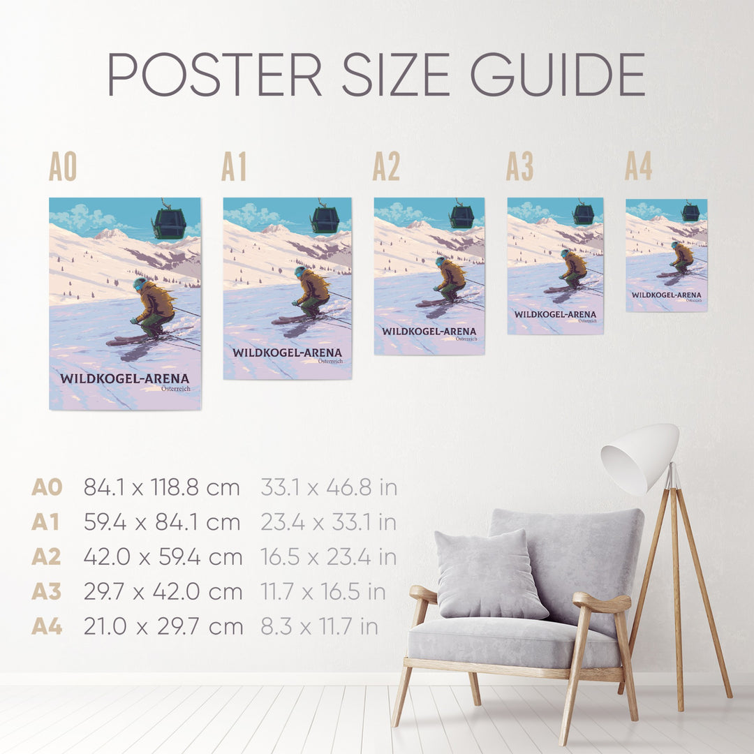 Wildkogel Ski Resort Travel Poster