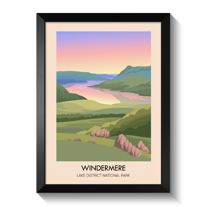 Windermere Lake District Travel Poster
