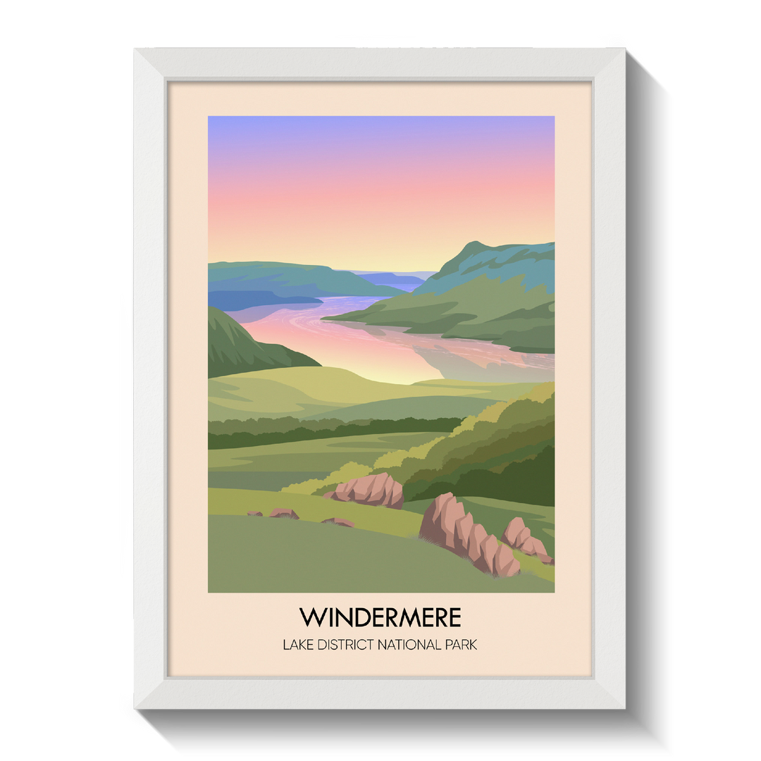 Windermere Lake District Travel Poster