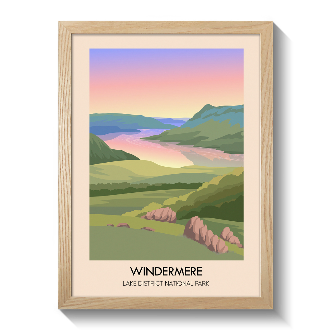 Windermere Lake District Travel Poster