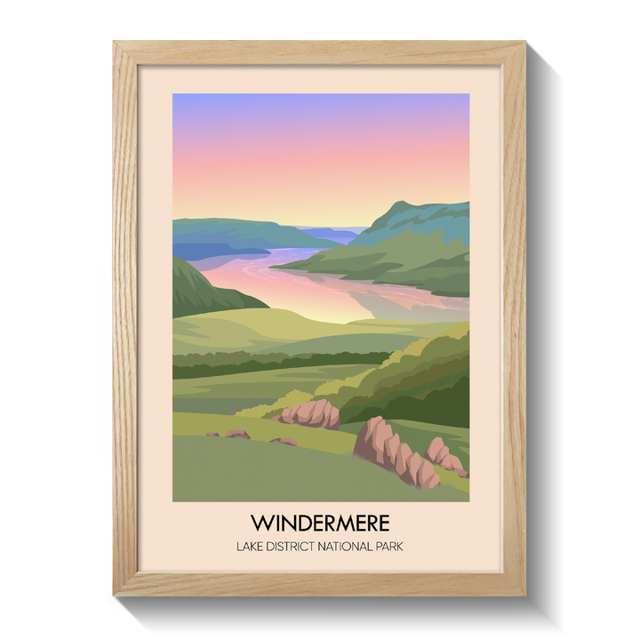 Windermere Lake District Travel Poster