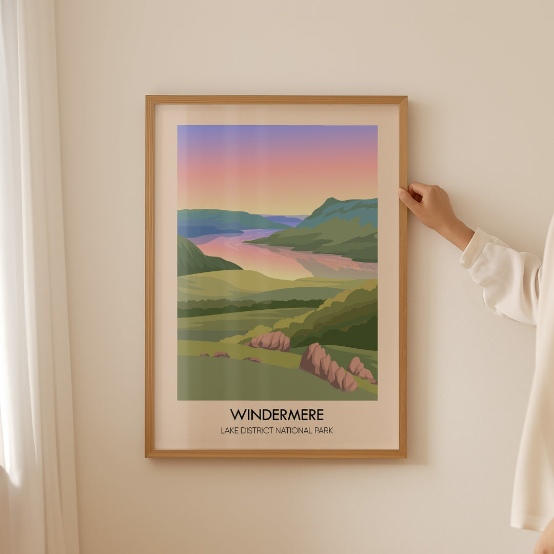 Windermere Lake District Travel Poster