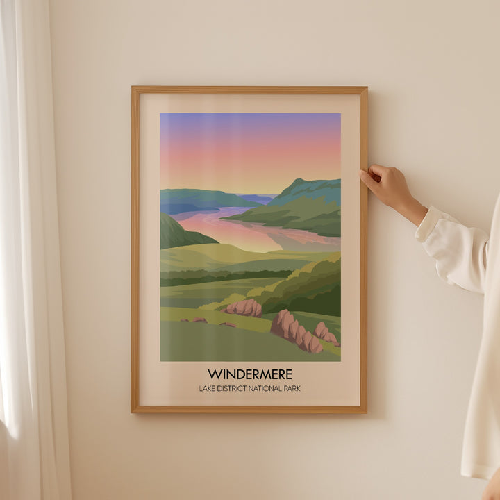 Windermere Lake District Travel Poster