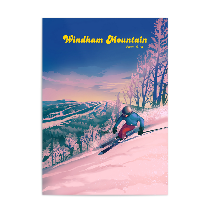 Windham Mountain New York Ski Resort Travel Poster