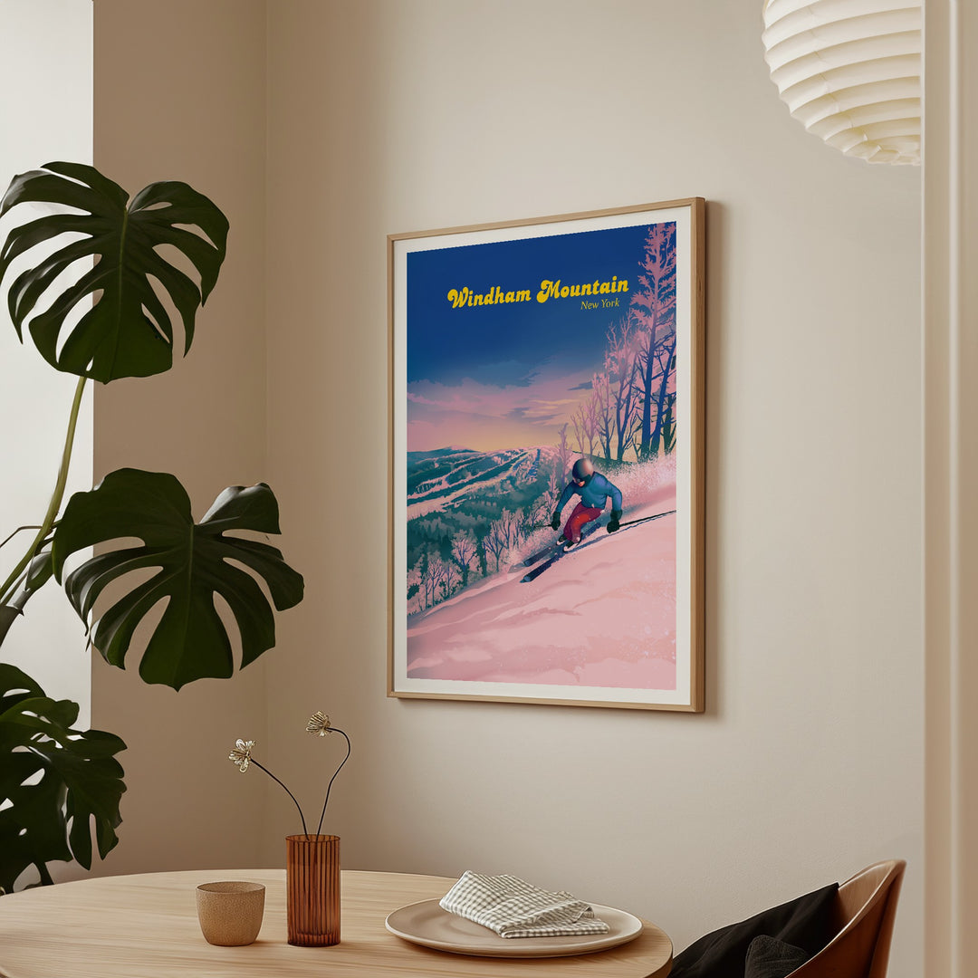 Windham Mountain New York Ski Resort Travel Poster