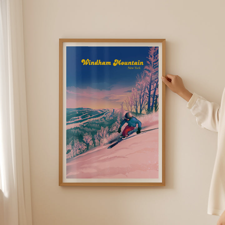 Windham Mountain New York Ski Resort Travel Poster