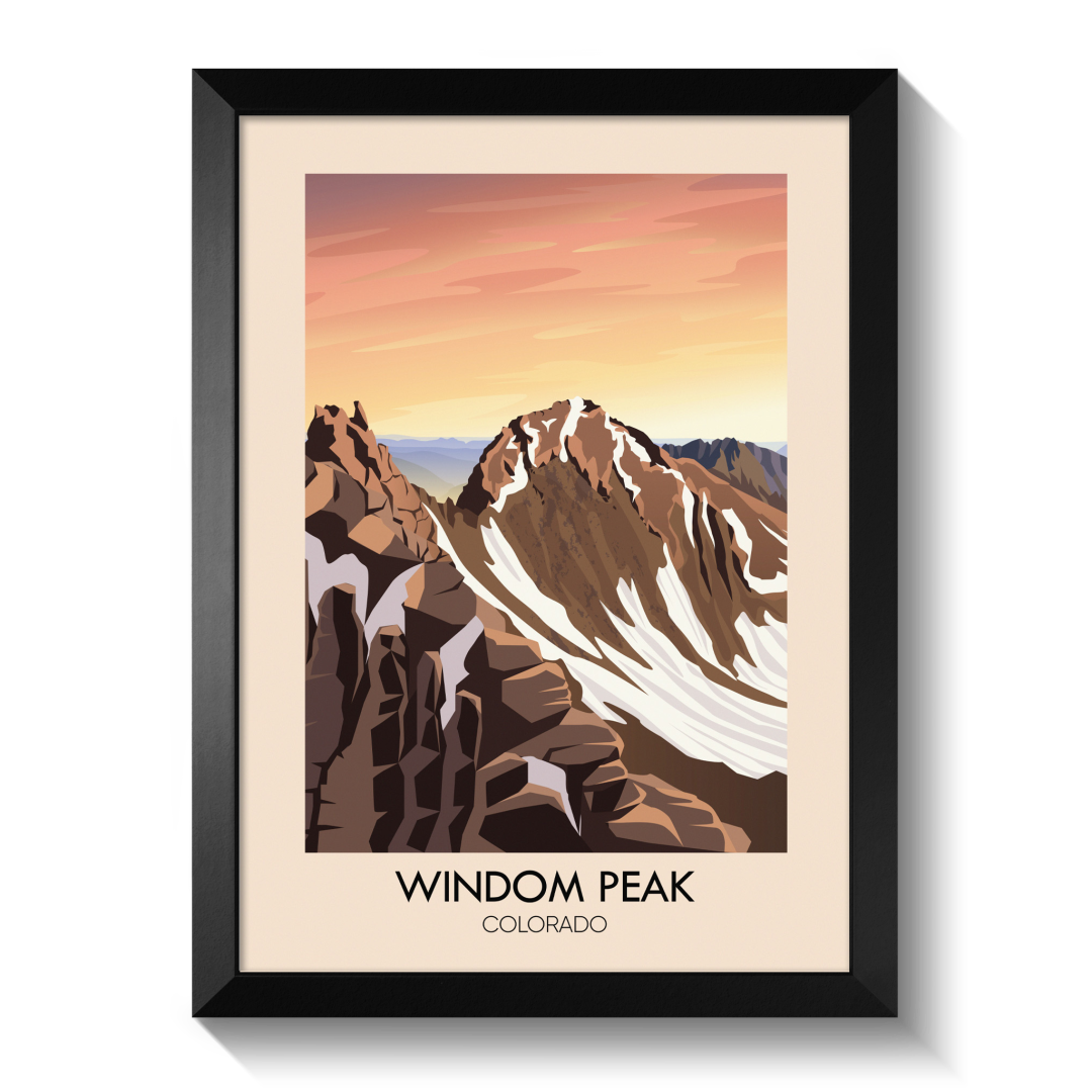 Windom Peak Colorado USA Travel Poster
