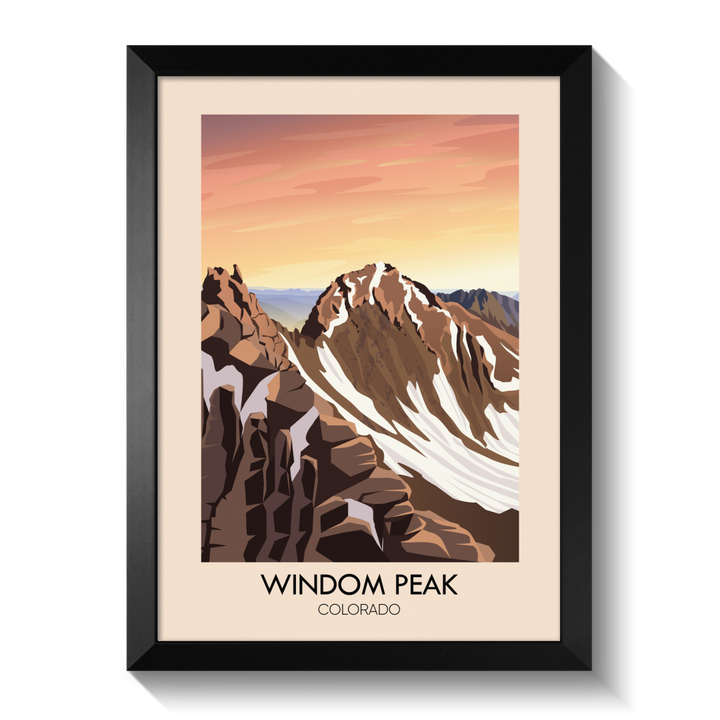 Windom Peak Colorado USA Travel Poster
