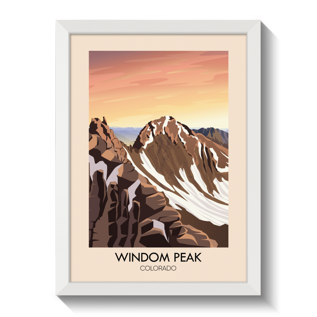 Windom Peak Colorado USA Travel Poster