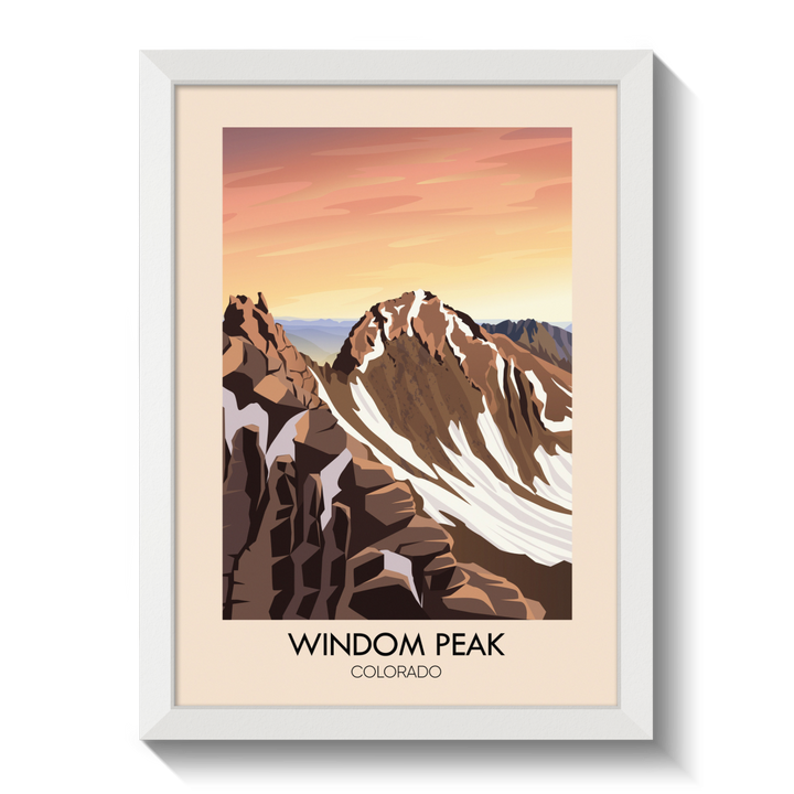 Windom Peak Colorado USA Travel Poster